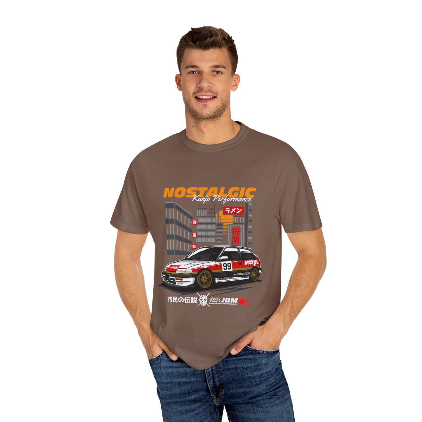 Nostalgic JDM Racer T-shirt - Unisex Garment-Dyed Tee - CreativeRino