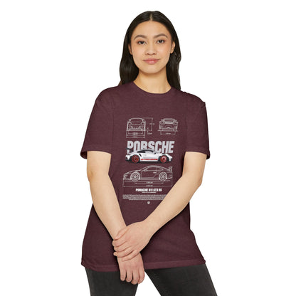 Porsche 911 GT3 Unisex CVC Jersey T-shirt - Classic Car Enthusiast Apparel - CreativeRino