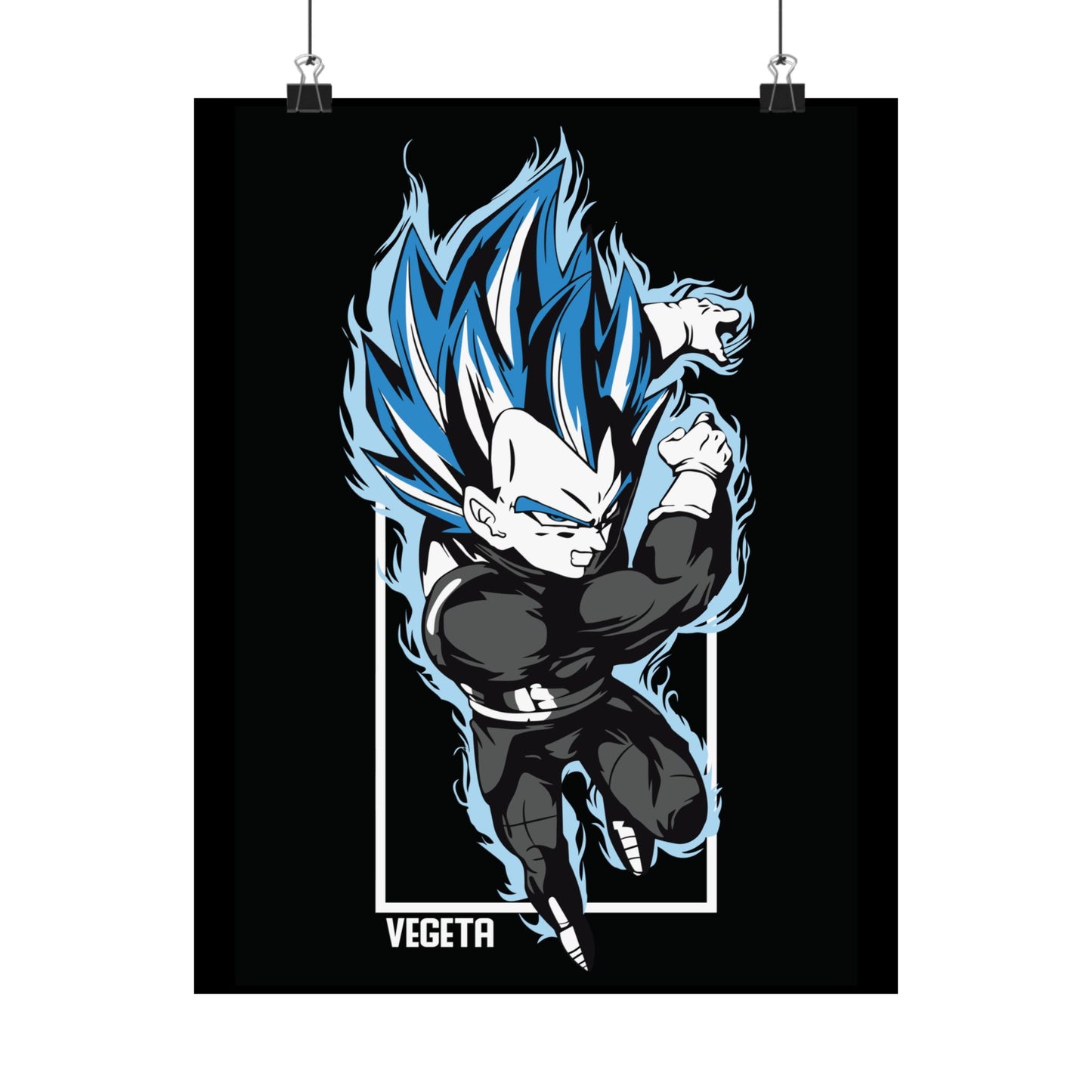 Vegeta Super Saiyan Poster - Dragon Ball Matte Vertical Wall Art for Anime Fans - CreativeRino