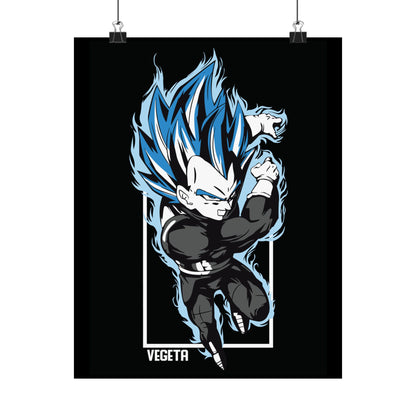 Vegeta Super Saiyan Poster - Dragon Ball Matte Vertical Wall Art for Anime Fans - CreativeRino