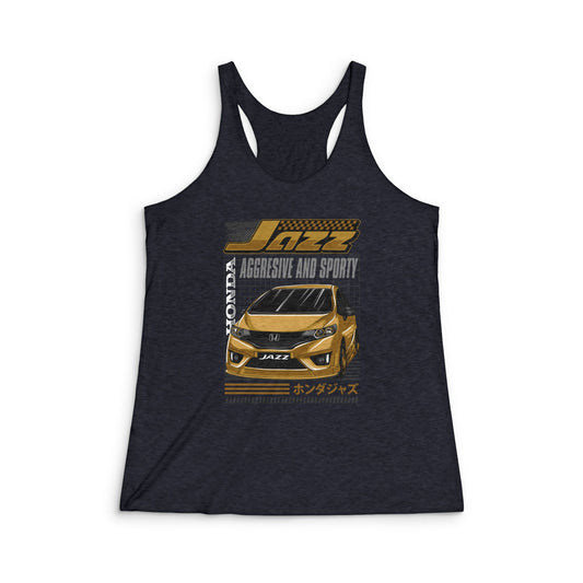Honda Jazz Racerback Tank - Aggressive and Sporty Women's Fitness Top - CreativeRino