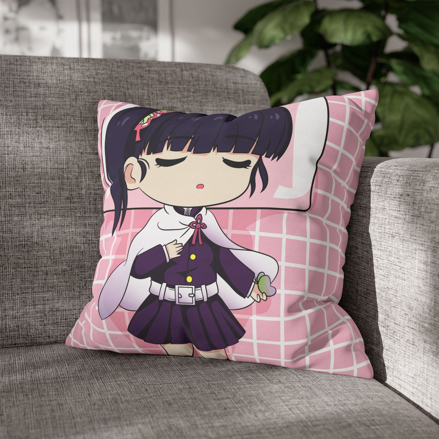 Cute Anime Square Pillow - Cozy Dreamy Decor - CreativeRino