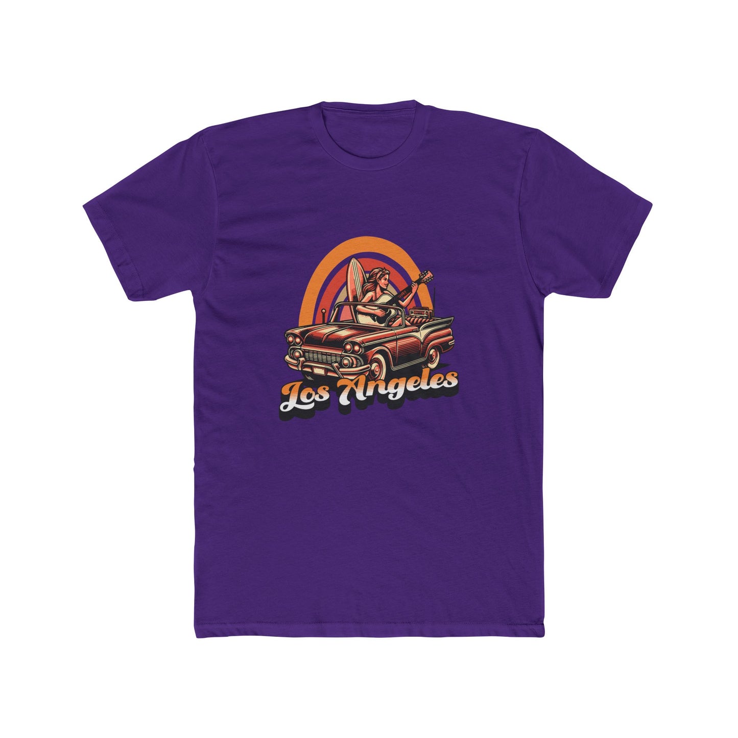 Los Angeles Vintage Tee Graphic Unisex Cotton Crew T-shirt - CreativeRino