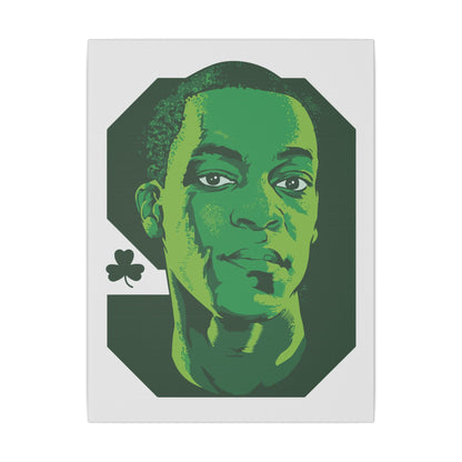 Rajon Rondo Canvas Art - Green Basketball Portrait - CreativeRino