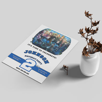 Blue Exorcist Birthday Invitation Template - CreativeRino