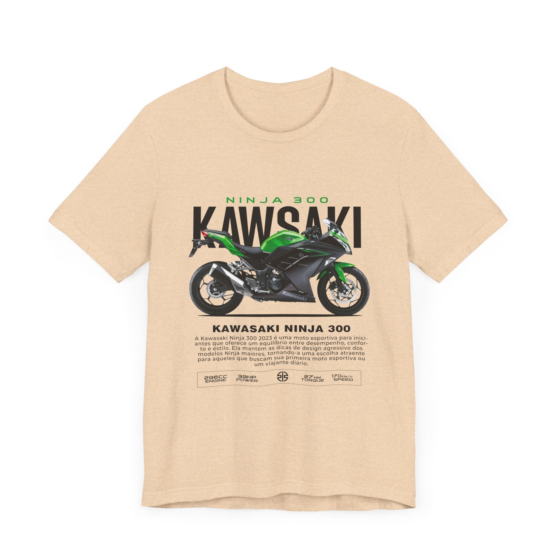 Kawasaki Ninja 300 Unisex T-Shirt - Vintage Motorcycle Graphic Tee - CreativeRino
