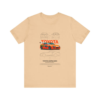 Toyota Supra MK4 Unisex Jersey Tee - Car Enthusiast Graphic Shirt - CreativeRino
