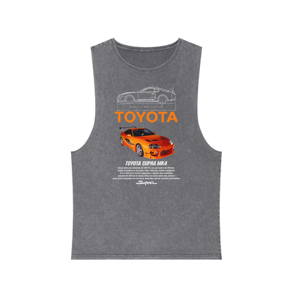 Toyota Supra MK4 Stonewash Unisex Tank Top - Car Lover's Apparel - CreativeRino