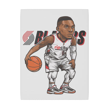 Damian Lillard Basketball Canvas Art - Animated Sports Decor for Fans - CreativeRino