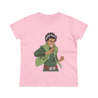 Anime-Inspired Women's Midweight Cotton Tee - Naruto Perfect T-shirt for Fans! - CreativeRino