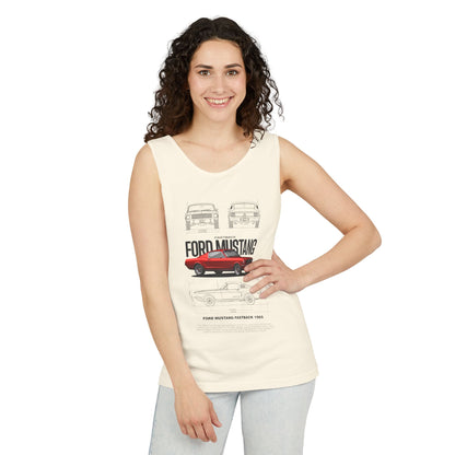 Ford Mustang Fastback 1965 Unisex Tank Top – Classic Car Lover Gift - CreativeRino