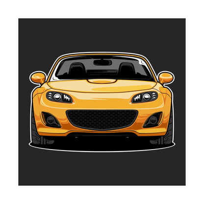 Vibrant Car Art Poster - Matte Finish Square Wall Decor - CreativeRino