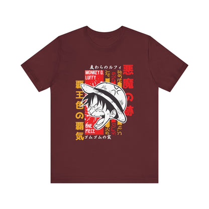 One Piece Luffy Graphic Tee – Unisex Jersey T-shirt for Anime Fans - CreativeRino