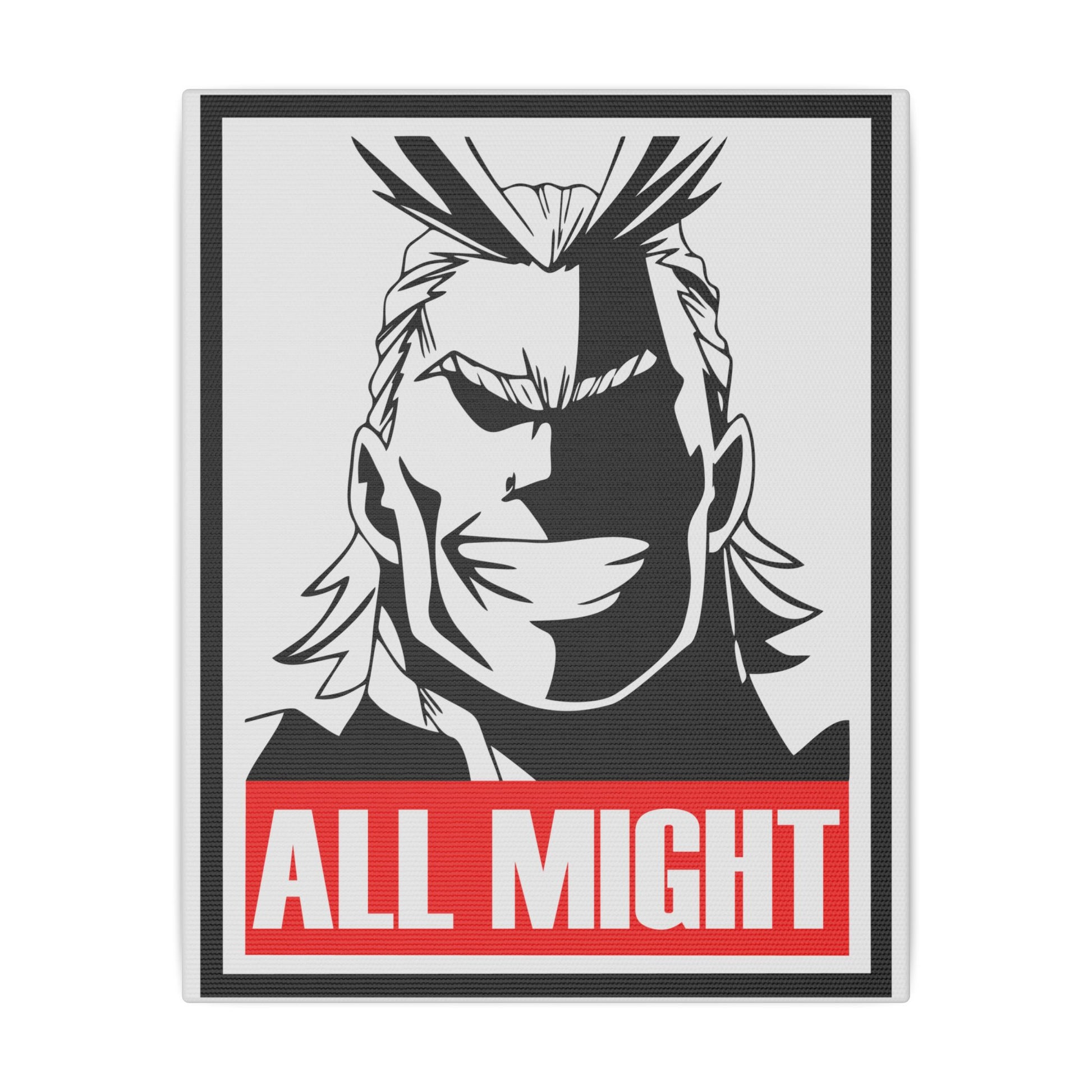 All Might Matte Canvas Wall Art - My Hero Academia Decor for Anime Lovers - CreativeRino