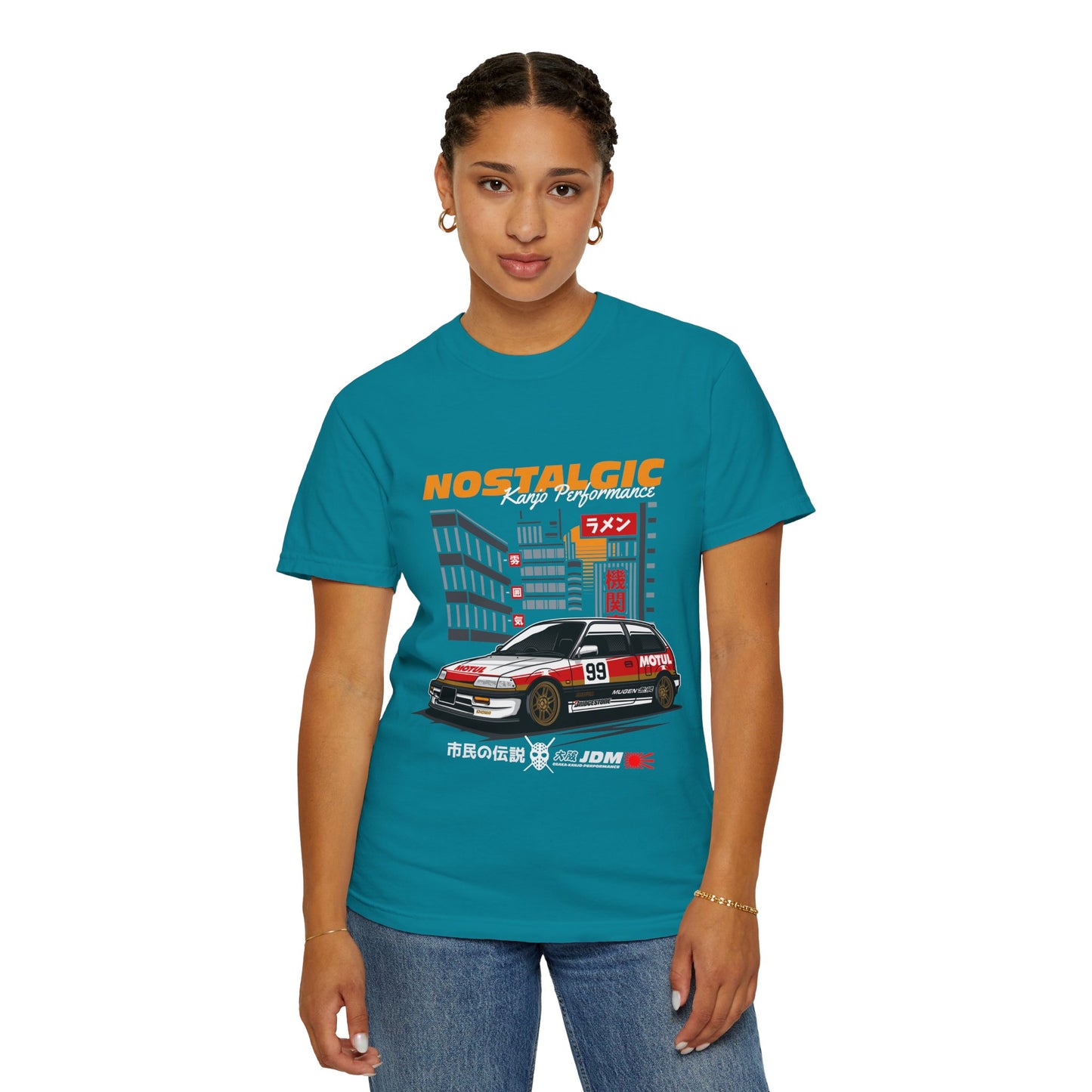 Nostalgic JDM Racer T-shirt - Unisex Garment-Dyed Tee - CreativeRino