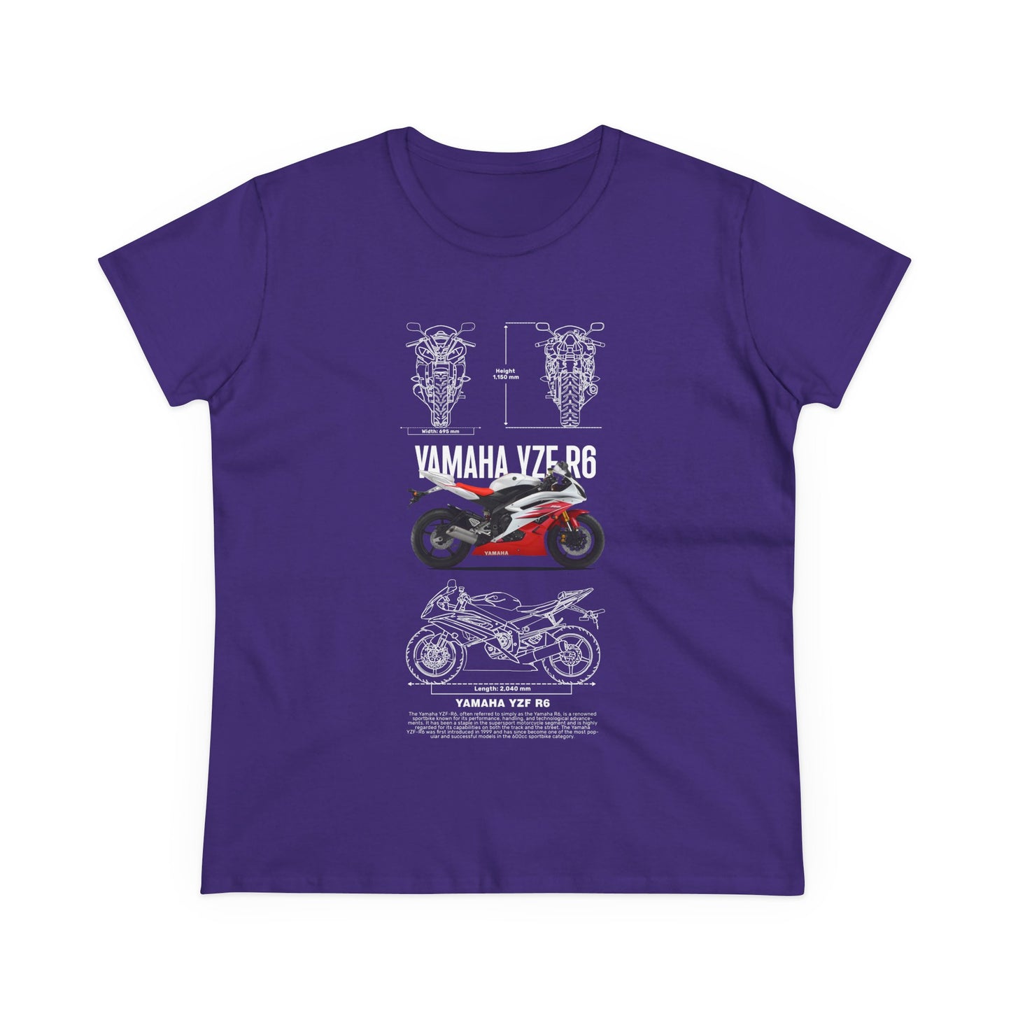 Yamaha YZF-R6 Graphic Tee for Motorcycle Enthusiasts - CreativeRino
