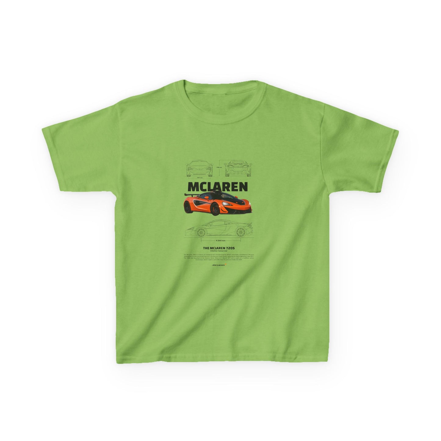 McLaren 720S Kids Race Car Tee - Perfect T-shirt for Young Car Enthusiasts - CreativeRino