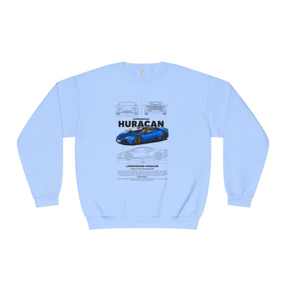 Lamborghini Huracan Crewneck Sweatshirt - Unisex Automotive Apparel - CreativeRino