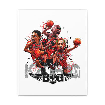Basketball Canvas Art Print - "The Big Three: Greatest Ever" Canvas Wall Decor - CreativeRino