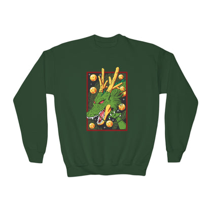 Youth Dragon Ball Crewneck Sweatshirt | Retro Anime Dragon Design for Fans - CreativeRino