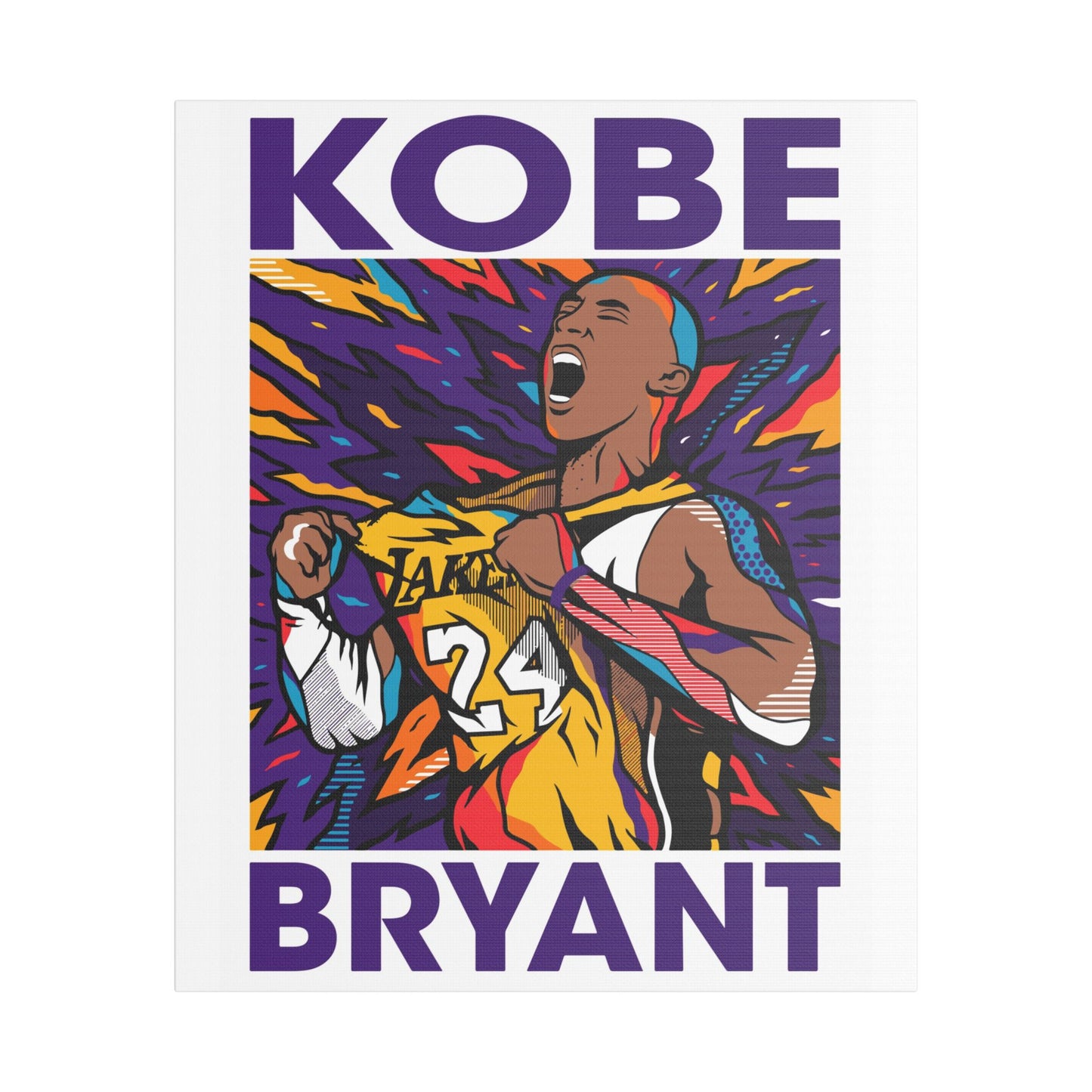 Kobe Bryant Inspired Satin Canvas Wall Art - CreativeRino