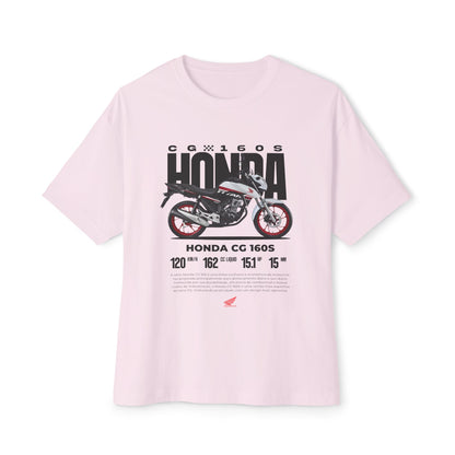 Honda CG 160s Motorcycle Unisex Oversized Tee | Motorcycle T-shirt - CreativeRino