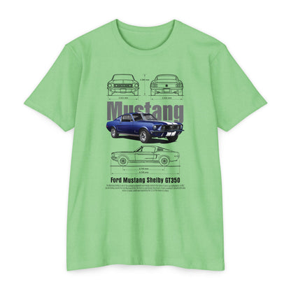 Mustang Shelby GT350 T-Shirt - Vintage Car Design T-shirt for Auto Enthusiasts - CreativeRino