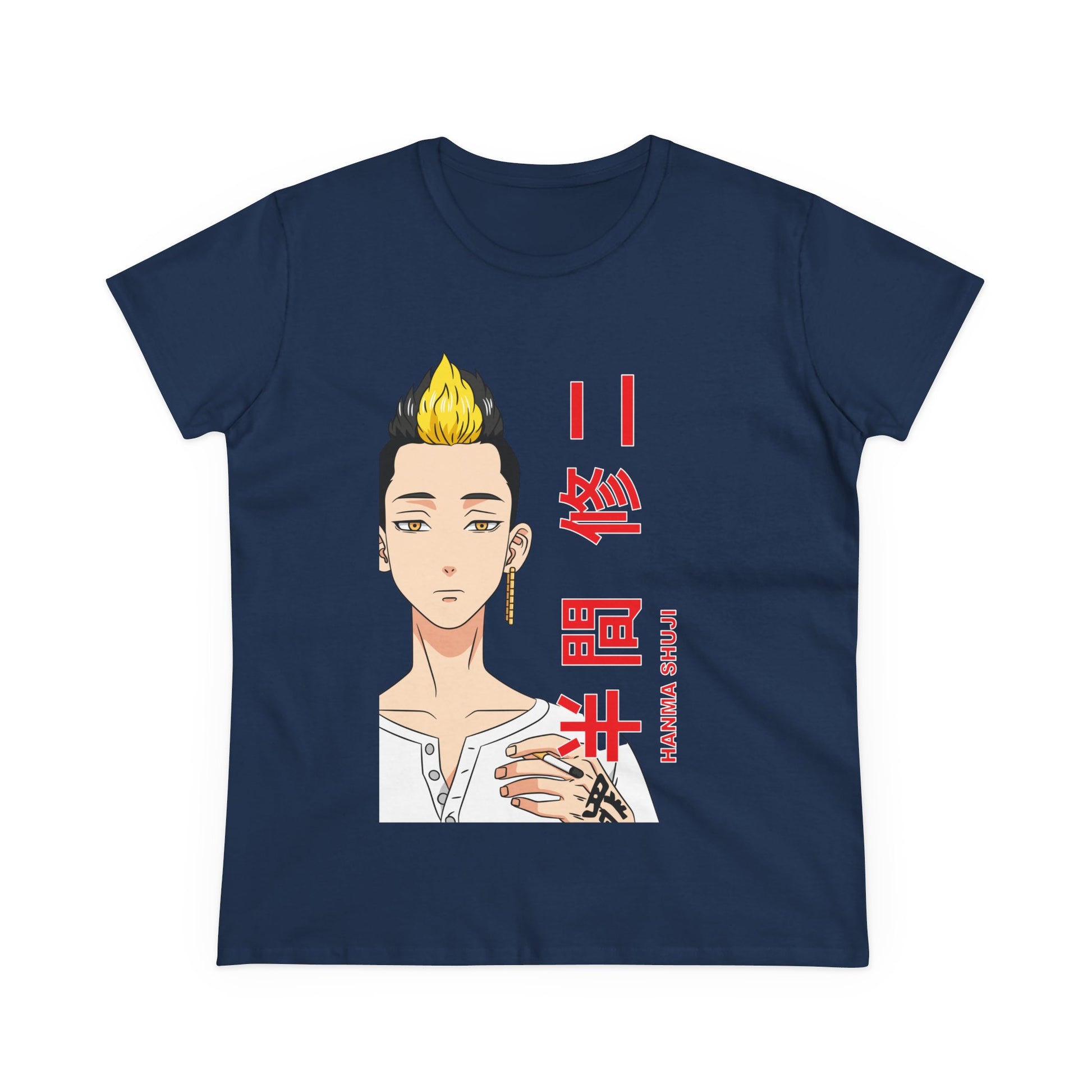 Anime-Inspired Women's Midweight Cotton Tee - Tokyo Revengers T-shirt Design - CreativeRino