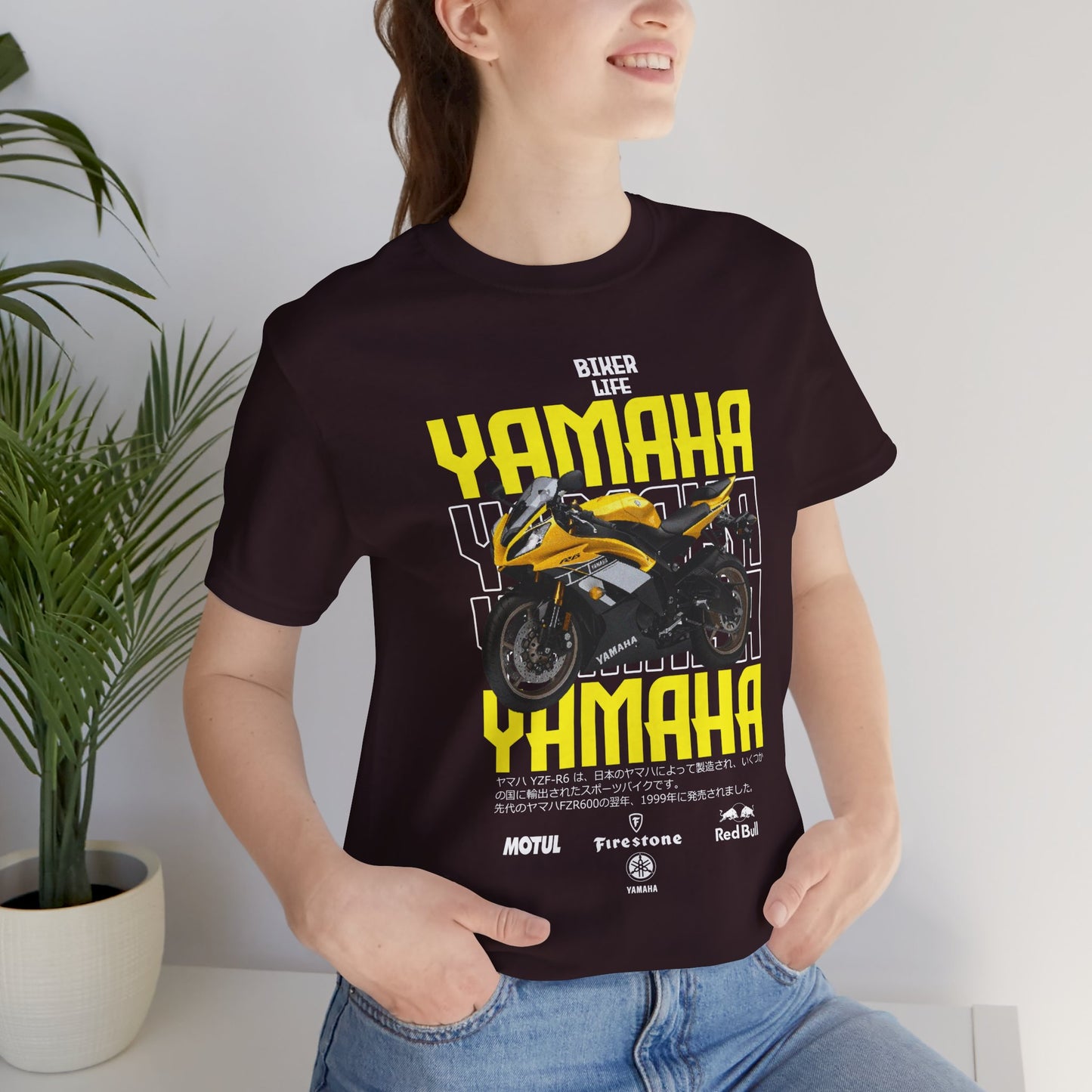 Yamaha Motorcycle Lovers Tee - Bold Biker Graphic Short Sleeve T-Shirt - CreativeRino
