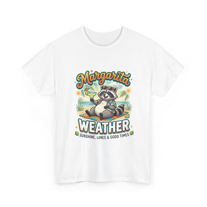 Margarita Weather T-Shirt — Cute Raccoon Cocktail Tee for Summer & Parties Printify