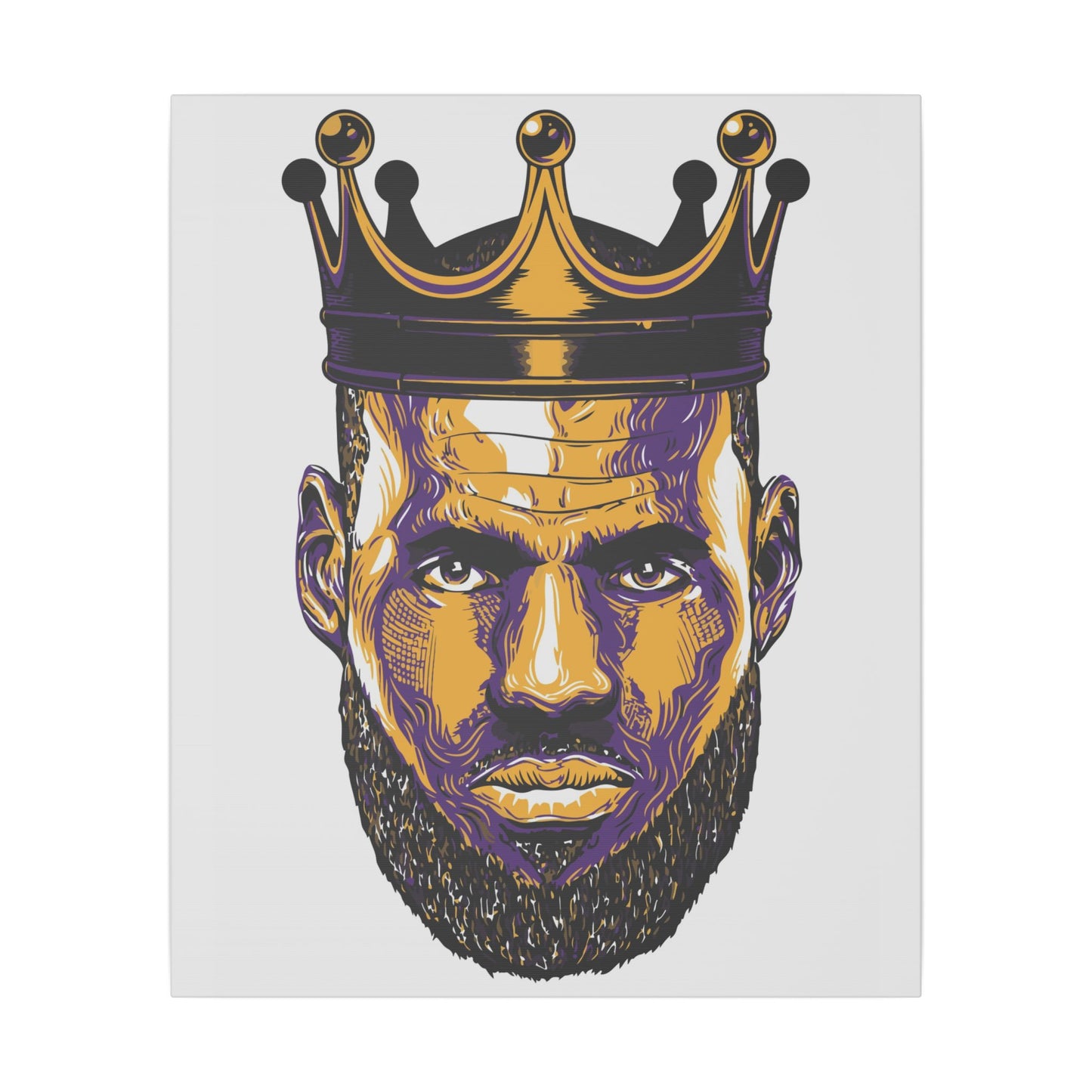 LeBron James Crowned Canvas Wall Art - Statement Piece for Basketball Fans - CreativeRino