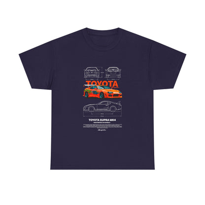 Toyota Supra MK4 Unisex Heavy Cotton Tee - Car Enthusiast Shirt - CreativeRino