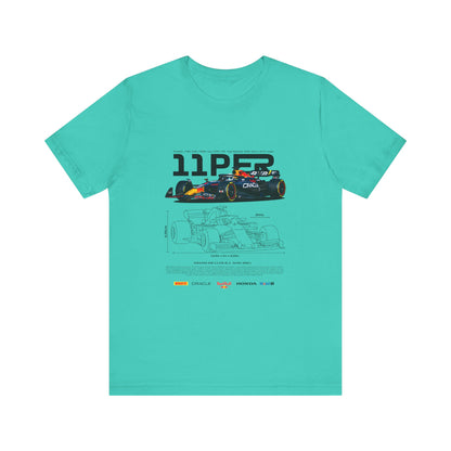 Sergio Perez F1 Racing-Inspired Unisex Short Sleeve Tee | Car T-shirt - CreativeRino