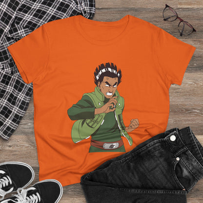 Anime-Inspired Women's Midweight Cotton Tee - Naruto Perfect T-shirt for Fans! - CreativeRino