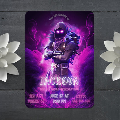 Fortnite Birthday Invitation Template - CreativeRino