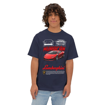 Lamborghini Huracan Graphic Tee - Unisex Oversized Boxy T-Shirt - CreativeRino