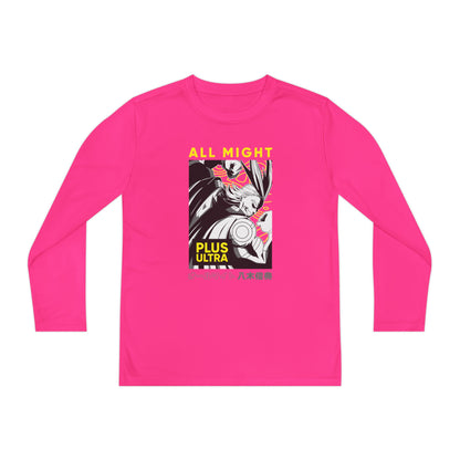 Anime Youth Long Sleeve Hero Tee - My Hero Academia All Might Plus T-shirt Design - CreativeRino