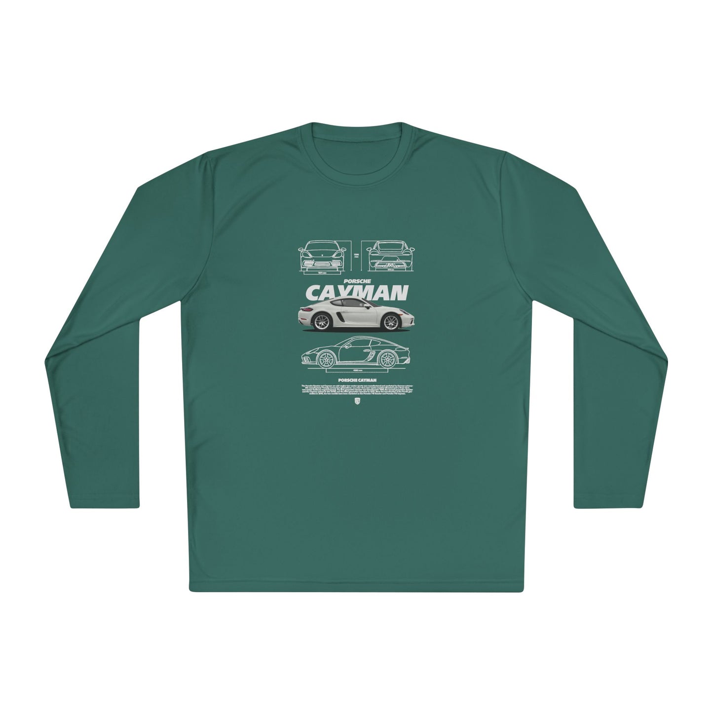 Porsche Cayman Unisex Lightweight Long Sleeve Tee - Car Graphic T-shirt - CreativeRino