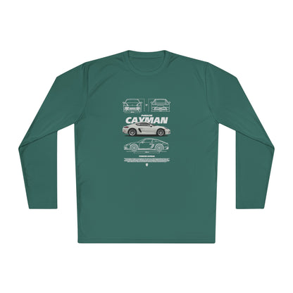 Porsche Cayman Unisex Lightweight Long Sleeve Tee - Car Graphic T-shirt - CreativeRino