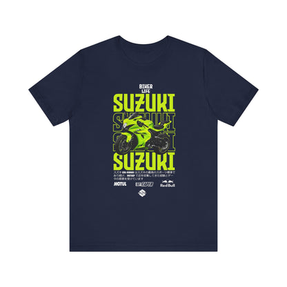 Biker Life Suzuki Unisex Jersey Short Sleeve Tee - Perfect T-shirt for Motorcycle Enthusiasts - CreativeRino