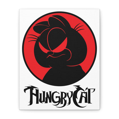 Hungry Cat Wall Art - Anime Matte Stretched Canvas Decor - CreativeRino
