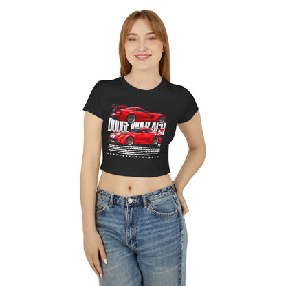 Dodge Viper Women's Baby Tee - Car Enthusiast Graphic T-shirt - CreativeRino