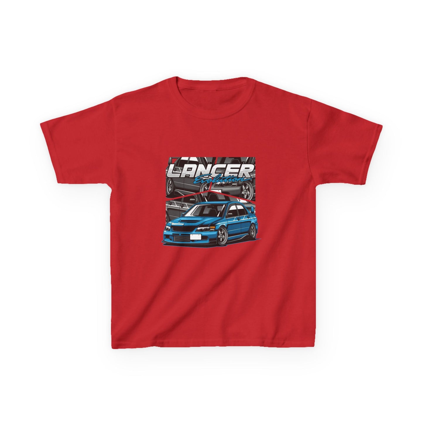 Lancer Car Kids Heavy Cotton Tee - Cool Racing Graphic T-Shirt for Young Car Enthusiasts - CreativeRino