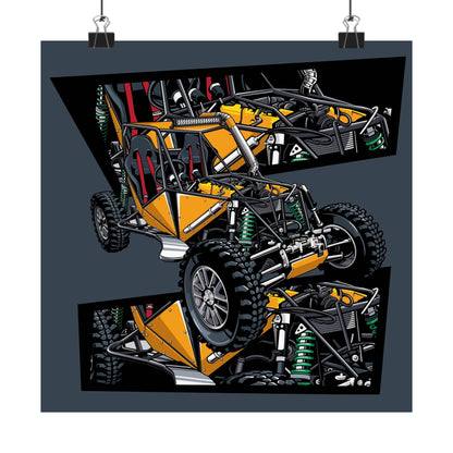 Off-Road Buggy Matte Square Poster – Adventure Decor for Automotive Enthusiasts - CreativeRino