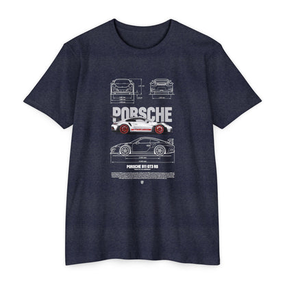 Porsche 911 GT3 Unisex CVC Jersey T-shirt - Classic Car Enthusiast Apparel - CreativeRino