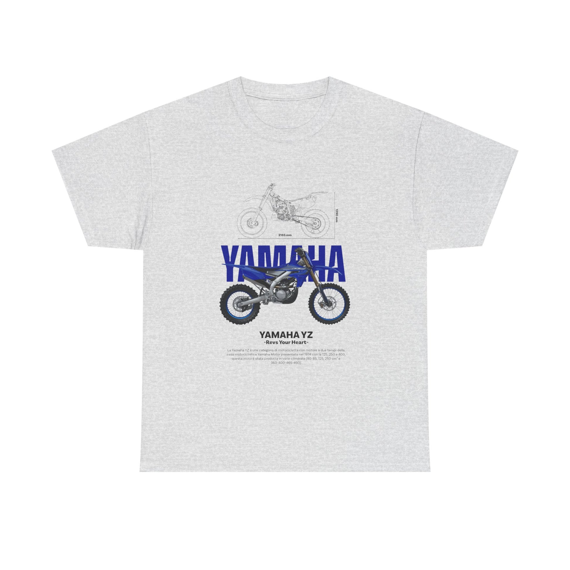 Yamaha YZ Motorcycle Unisex Heavy Cotton Tee - Perfect T-shirt for Bikers and Motorcycle Enthusiasts - CreativeRino