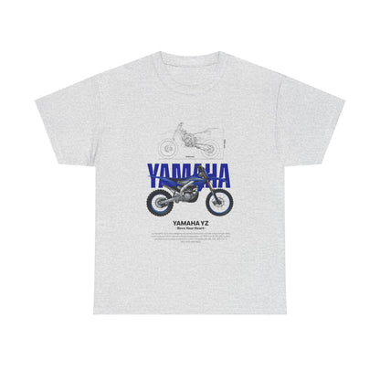 Yamaha YZ Motorcycle Unisex Heavy Cotton Tee - Perfect T-shirt for Bikers and Motorcycle Enthusiasts - CreativeRino