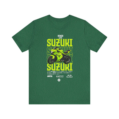 Biker Life Suzuki Unisex Jersey Short Sleeve Tee - Perfect T-shirt for Motorcycle Enthusiasts - CreativeRino