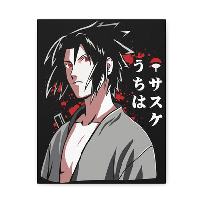 Naruto Matte Canvas Wall Art - Uchiha Sasuke Design - Anime Home Decor - CreativeRino