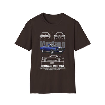 Ford Mustang Shelby GT350 Unisex Softstyle T-Shirt - Car Lovers Tee - CreativeRino